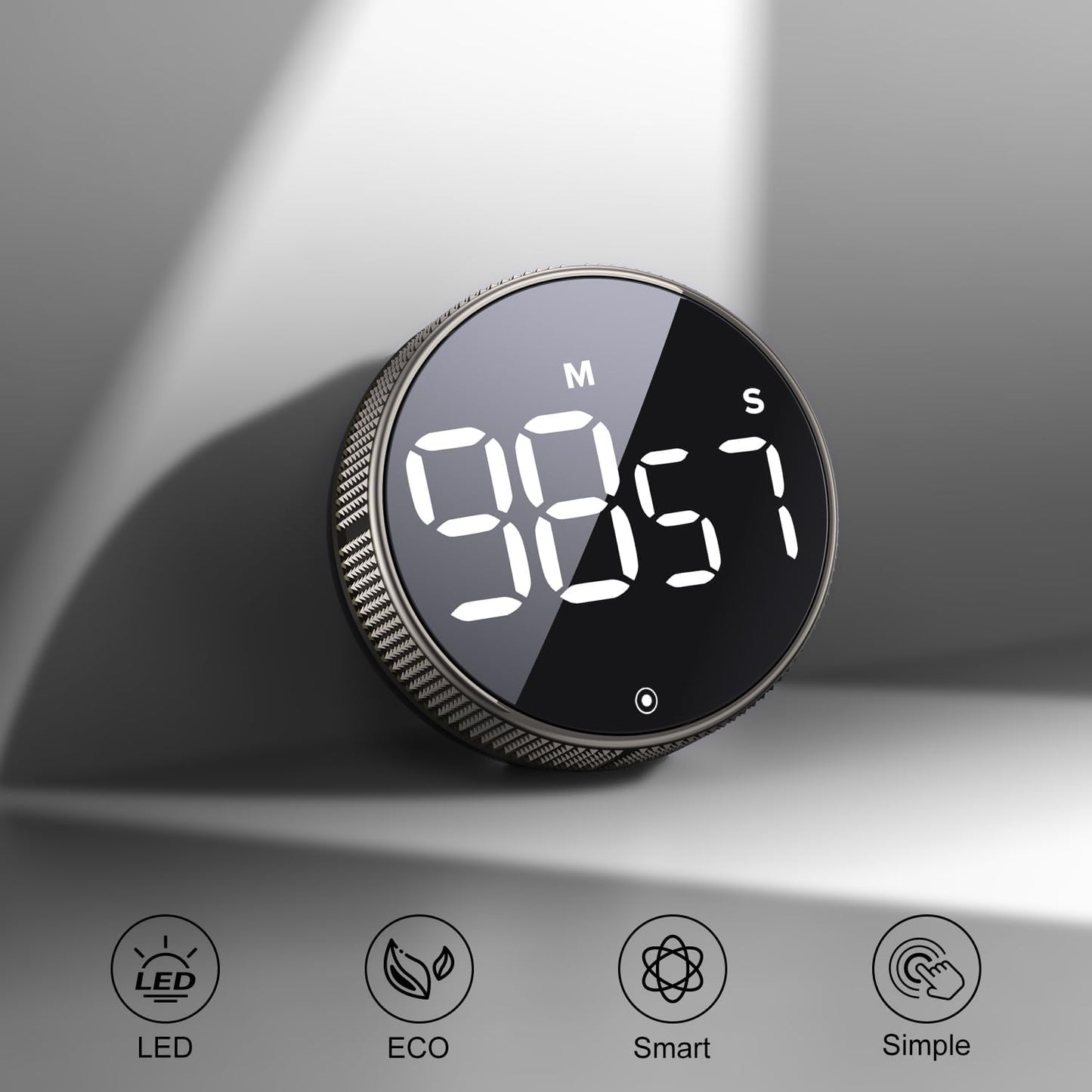 BlueSnail Kitchen Timer with LED Digital Display Smart Efficana for Home Classroom Gym Office, Volume and Brightness Adjustable Productivity Timer