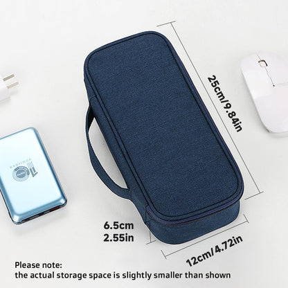 Teskyer Tech Organizer Pouch – Portable Waterproof Electronics Bag with Compartments for Cables, Chargers, Earbuds & Phone (Black)