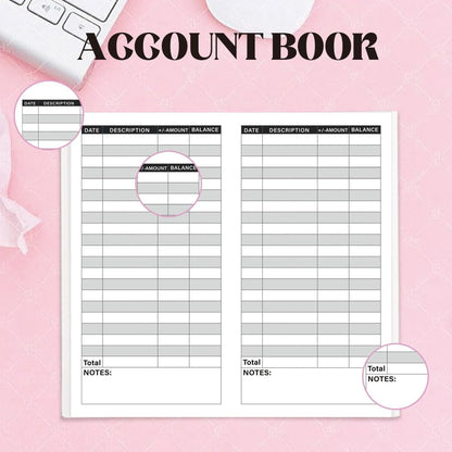 qianshan Travelers Notebook Inserts with PVC Sleeve,Undated Weekly Planner,Weekly To Do List Notepad,TN Journal,30 Sheets,8.5" x 4.7",Pocket Travelers Notebook for Journals,Diaries,Planners,Pink Cat