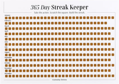 Daily Habit Tracker for Women – 30-Day Goal & Productivity Chart with Scratch-Off Motivation (8.3" x 11.7") | The Streak Keeper with Encouraging Prompts & Bonus Habit Guide
