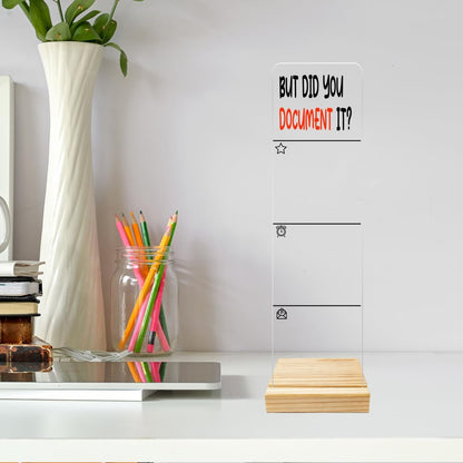 Monitor Memo Board Computer Monitor Memo Board Acrylic for Computer Monitors No Screen Damage Office Desk Accessories with Removable Design 12.6X 3.15 x 0.2 inches
