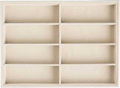 Frebeauty Sunglass Organizer,Velvet Glasses Organizer,8-Slot Sunglasses Tray for Drawer, Men's/Women's Sunglasses Box, Glasses Holder for Watch Stackable Eyeglass/Eyewear Display Tray(Beige)