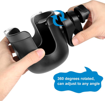 Accmor 2-in-1 Walker Cup Holder with Phone Holder, Wheelchair Cup Holder, Rollator Cup Holder, Cup Phone Holder for Walker, Wheelchair, Rollator, Mobility Scooter