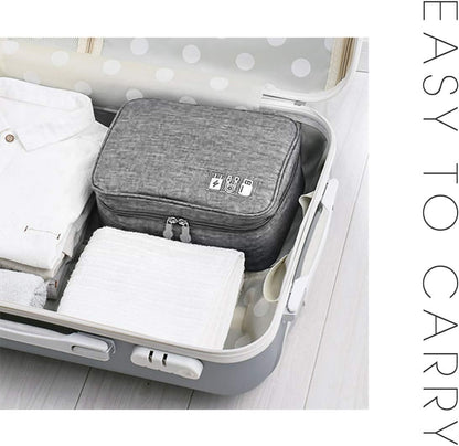 OrgaWise Electronics Organizer, Electronic Accessories Bag Travel Cable Organizer Three-Layer for iPad Mini, Kindle, Hard Drives, Cables, Chargers
