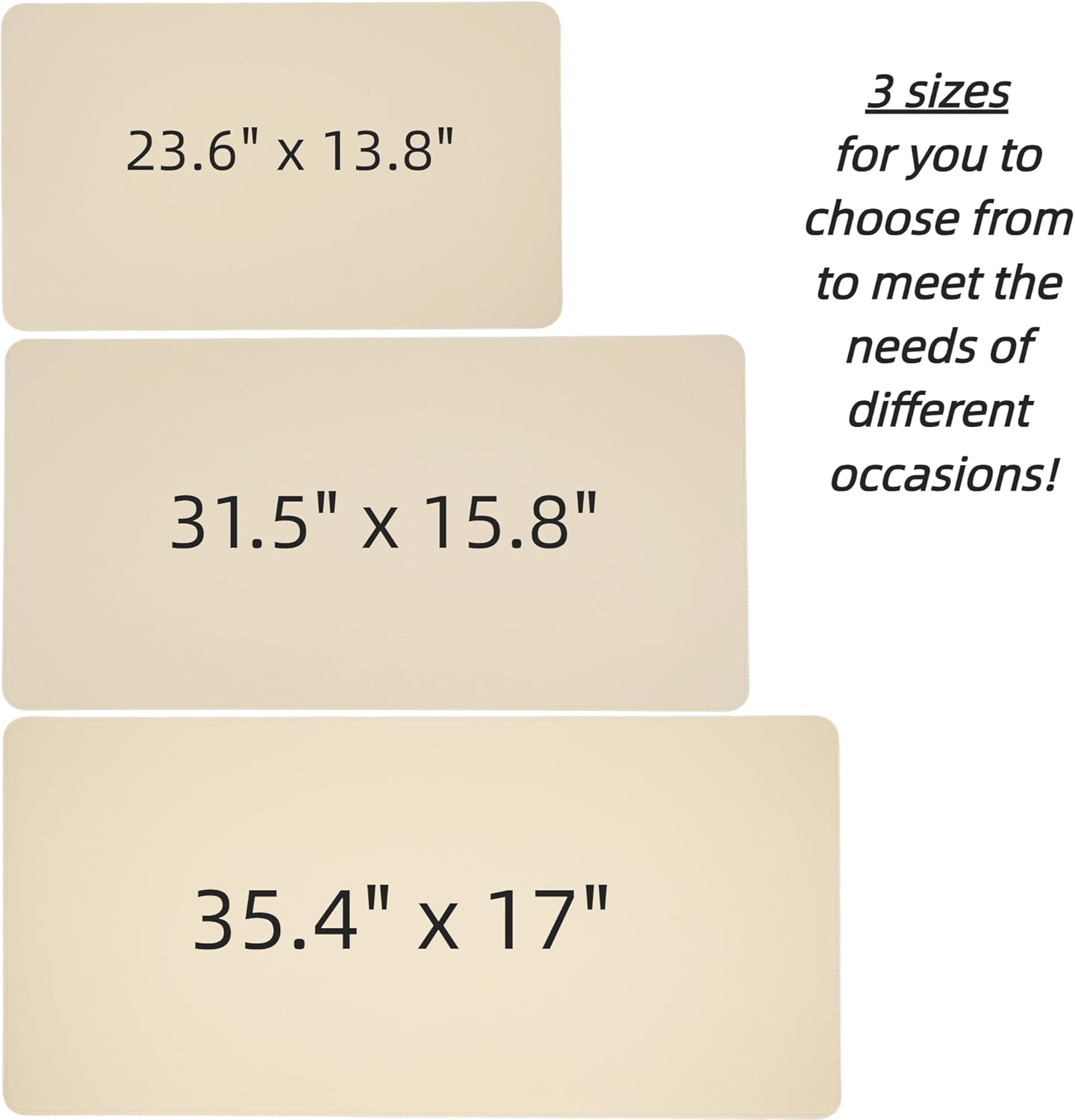 Desk Pad Mat Dual-Sided Natural Cork and PU Leather Non-Slip Water-Resistant Desk Matt for Desktop