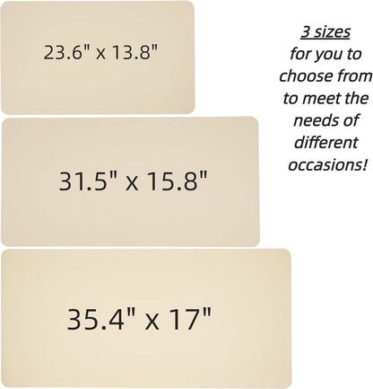 Desk Pad Mat Dual-Sided Natural Cork and PU Leather Non-Slip Water-Resistant Desk Matt for Desktop