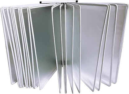 Wall Mount Reference and Display System - Wall Mount Catalog Display Rack, Wall Mounted Reference System, with 20 Easy-Load Pockets - 40 Sheet Capacity - A4 Letter Size (Green)