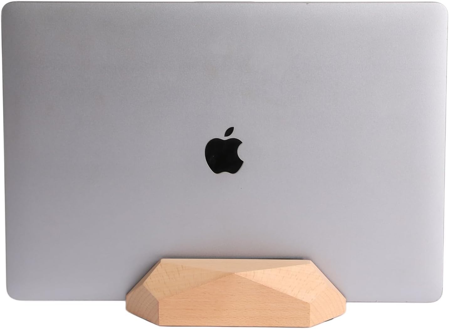 Dual Laptop Holder Adjustable Vertical Laptop Stand, 2 Slots MacBook Stand Wood,Wooden Laptop Stand,Vertical Laptop Holder for Desk, Widen Dock Fits All MacBook/Surface pro