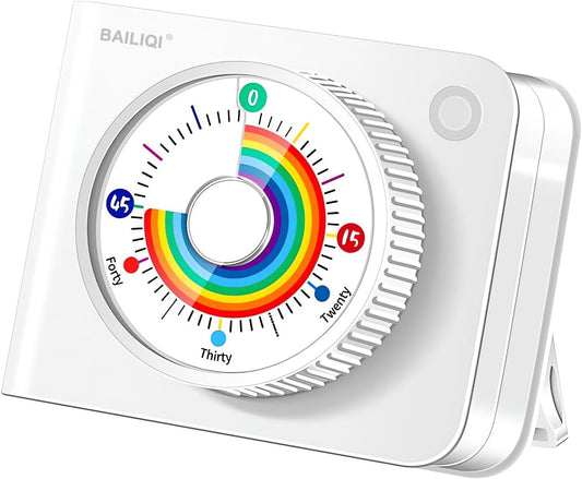 Visual Timer Rainbow 60 Minute Countdown for Kids and Adults, Classroom Productivity Timer, Magnetic Cube Timer for Time Management