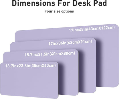 Aothia Leather Desk Pad Protector, Mouse Pad, Office Desk Mat, Non-Slip PU Leather Desk Blotter, Laptop Desk Pad, Waterproof Desk Writing Pad for Office and Home(Dark Blue,31.5" x 15.7") - Colors B