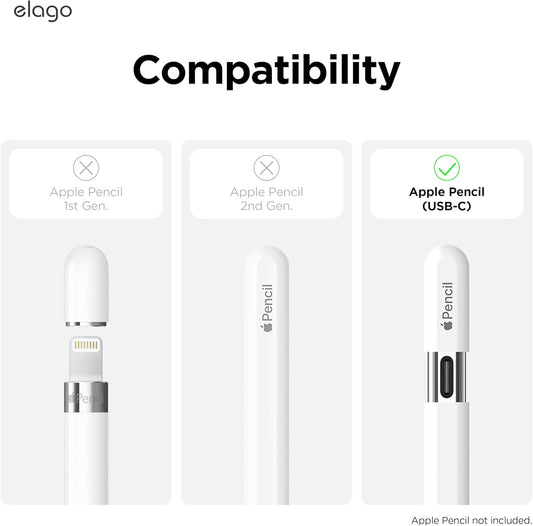 elago Classic Pencil Case Compatible with Apple Pencil (USB-C), Perfect Grip, Protective Skin, Silicone Sleeve, Supports Magnetic Attachment [Yellow]