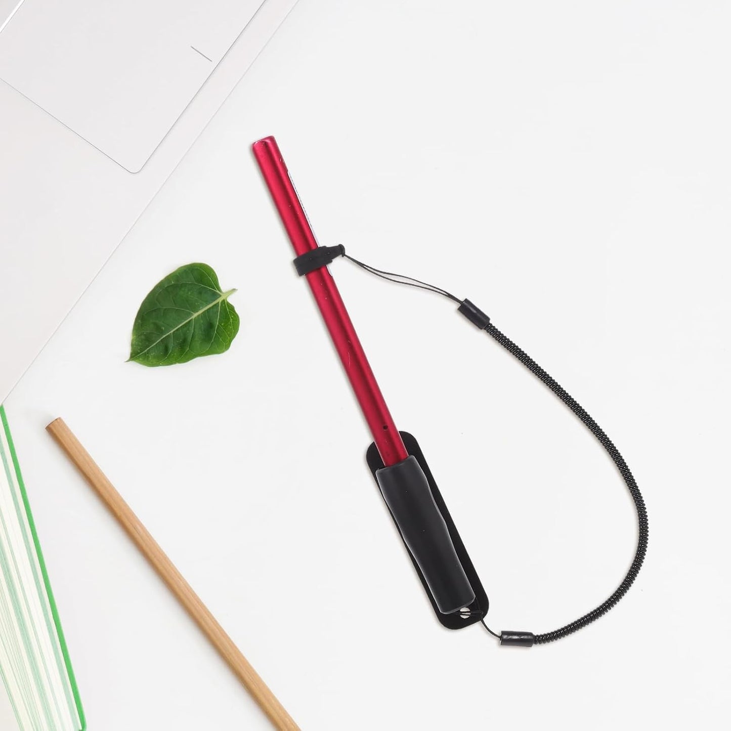 jojofuny Universal Stylus Pen Lanyard with Spring Rope and Adhesive Holder Anti-Lost Retractable Pen Leash for Tablet Desk Office and School Use 2 Pack