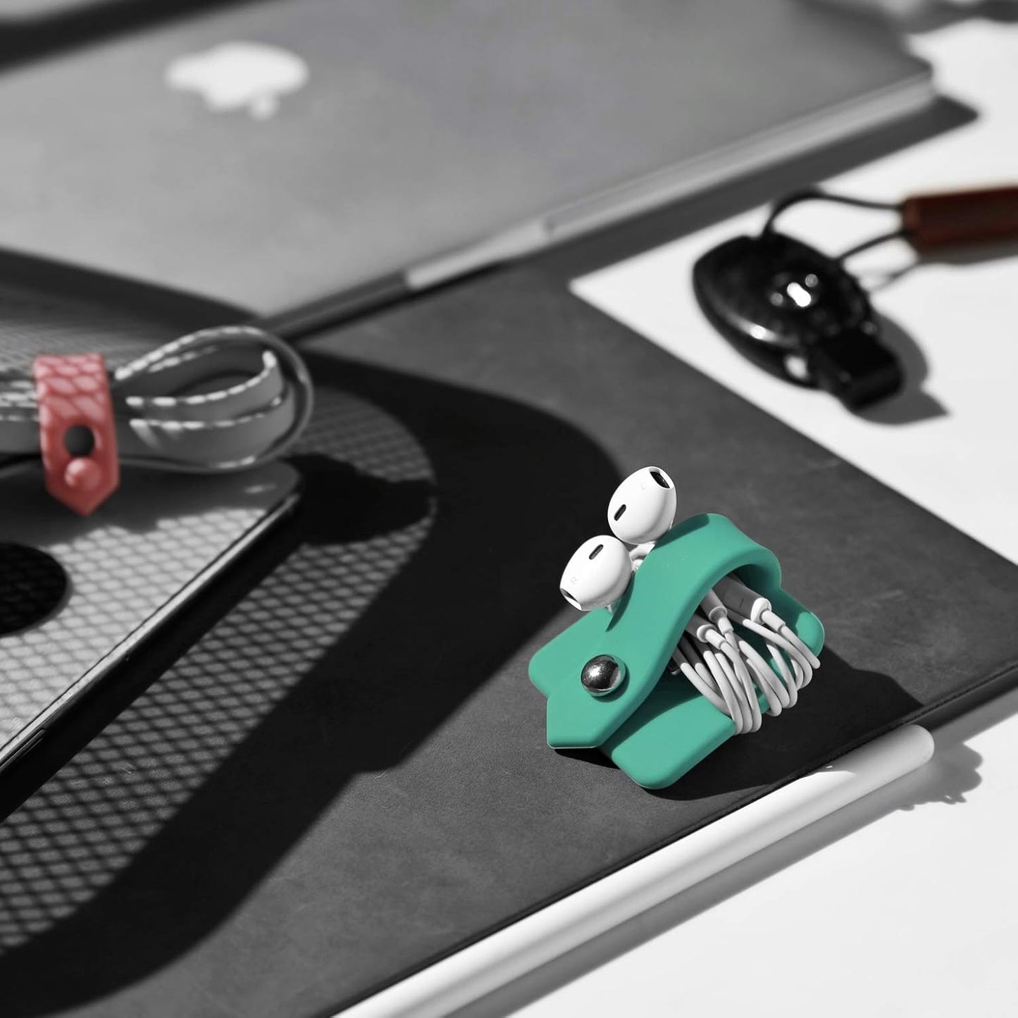 Headphone Case Cord Organizer Earbuds Holder Earphones Case Wrap Winder Headset Keeper Cord Manager Cable Organizer Black | Cord Organizer