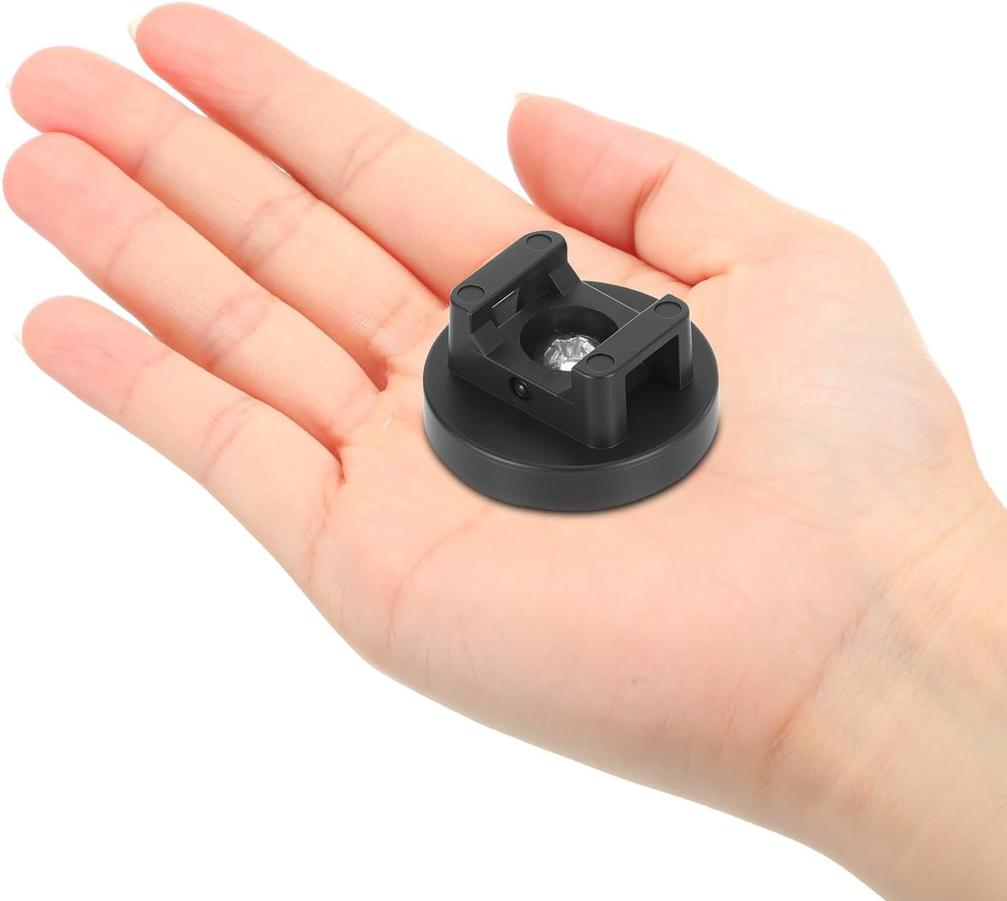 Yookeer 15 Pcs Magnetic Zip Tie Mount Base Black Magnetic Cable Clips Wire Holder Multipurpose Cable Ties Management Base Electrical Supplies for Wire (22 mm)