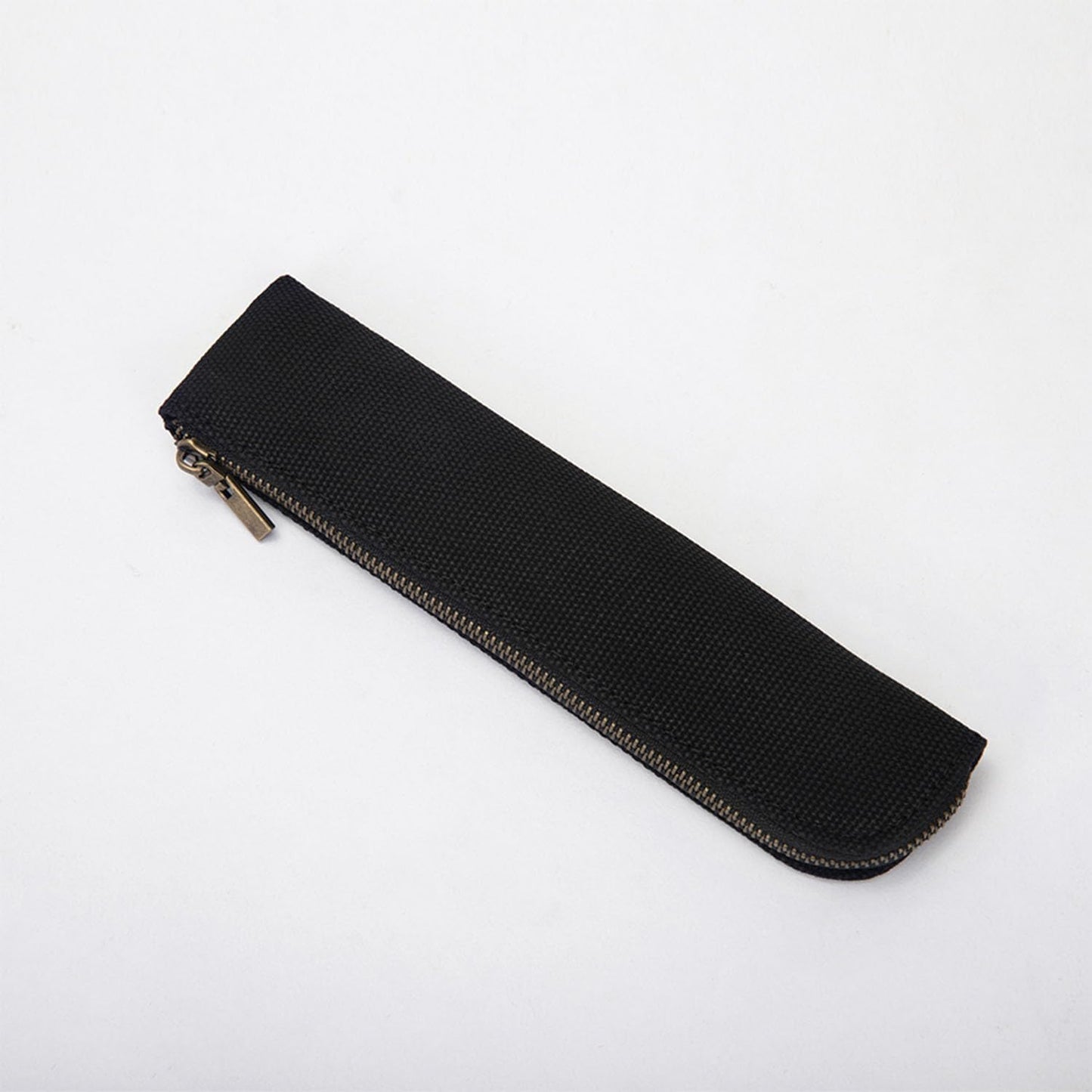 Canvas Pencil Case Small Pencil Pouch Slim Lightweight Pen Case Holder Cute Zipper Bag for School Office