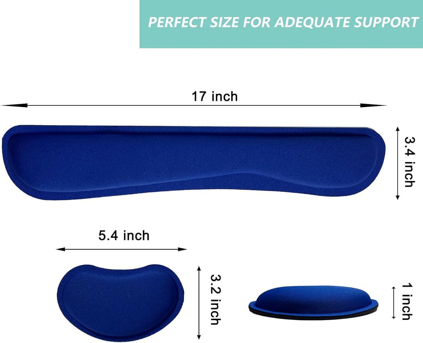 Keyboard Wrist Rest Mouse Wrist Support Set, Memory Foam Wrist Rest Pad for Computer Laptop Keyboard Mouse, Ergonomic Wrist Cushion Support for Typing Pain Relief, Gaming Home Office, Flowers Grass