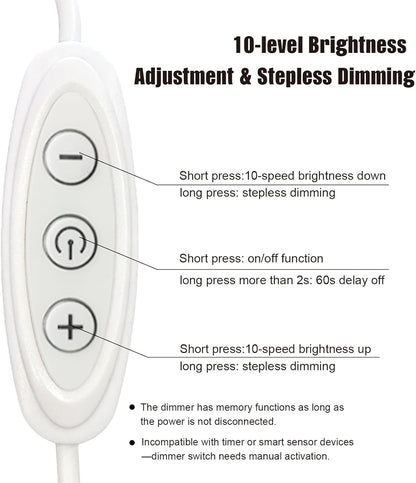 USB Light Strip Warm White 3000K CRI 92+ Small Dimmable COB LED Strip Light Cuttable 5V USB Powered 6 ft 10W for TV Backlight Cabinet Bedroom Indoor DIY Lighting Project