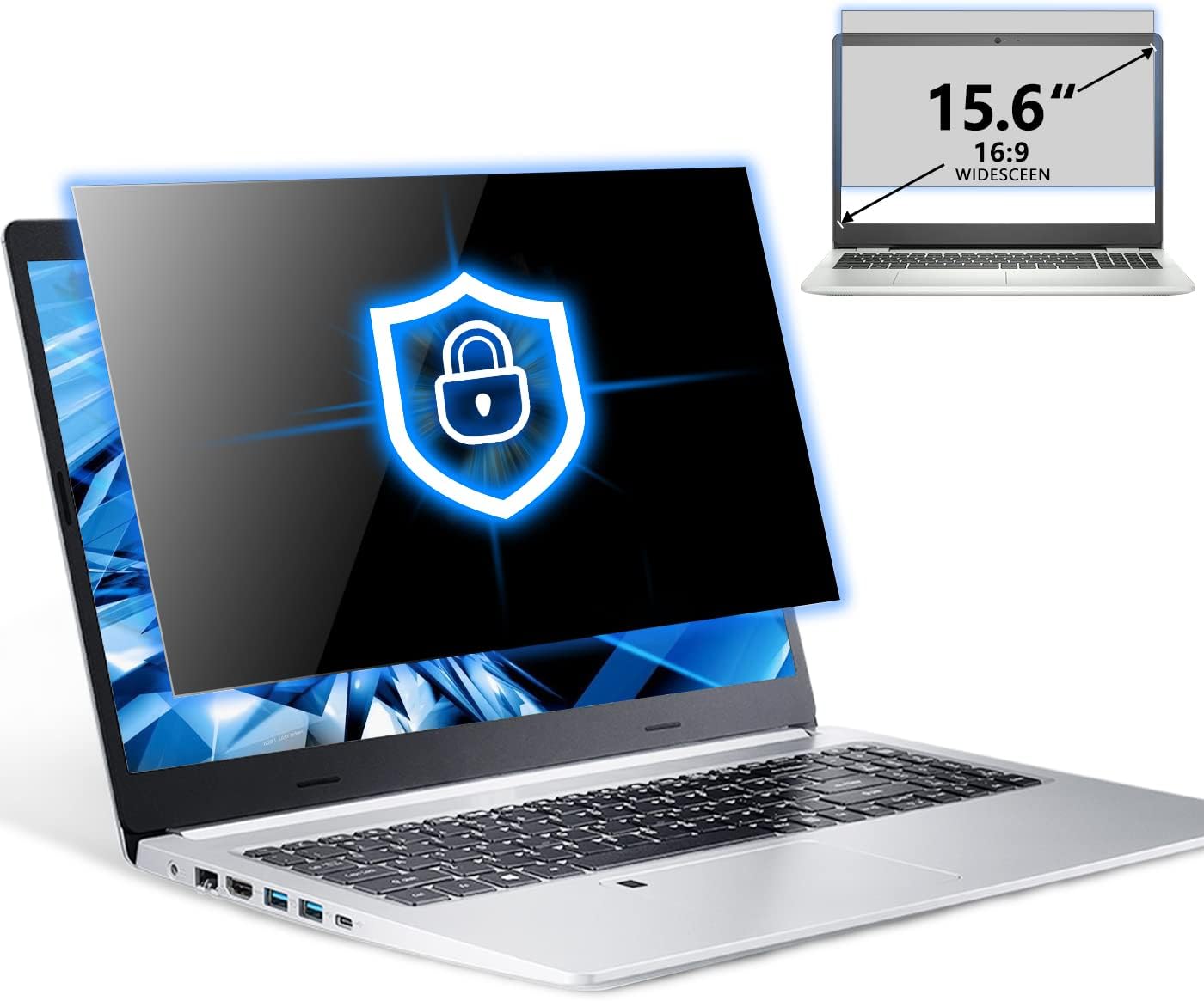 [2 Pack] 27 Inch Computer Privacy Screen , 16:9 Aspect Ratio Monitor Privacy Filter with Anti-Glare, Anti-Blue Light & Anti-Spy Protection, Removable Anti-Scratch Screen Protector for 27-Inch Widescreen Monitors