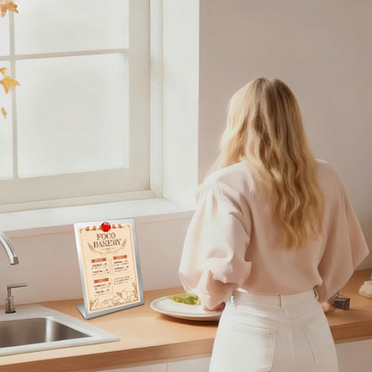 2 Pcs Magnetic Bulletin Board with Stand Metal Tabletop Memo Board Magnet Menu Easel Board Stainless Steel Display Stand for Office Home Kitchen School 10.4 x 6 in
