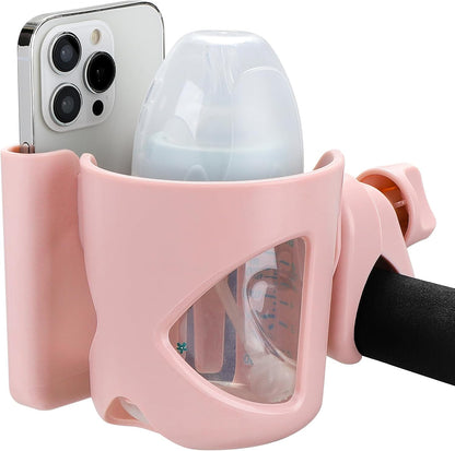 Accmor Stroller Cup Holder, Universal Cup Holder for Stroller Walker Bike, 360° Rotatable Large Caliber Designed Bottle Holder for Stroller, Bike, Wheelchair, Scooter
