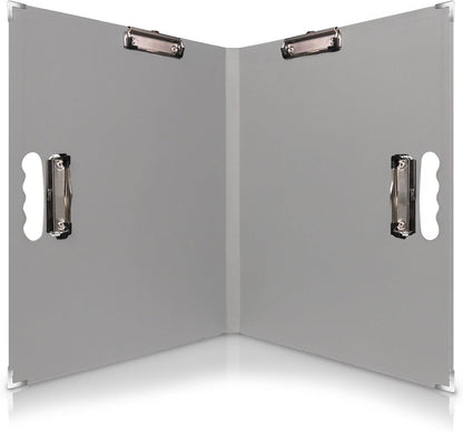 18x24 Clipboard - Foldable 18x24 File Folder & Drawing Board - Folds to 11x17 Clipboard, 4 Clips, Corner Protectors, Portable Art Portfolio, Architecture Folder, 11x17 Binder, Portfolio Binder (Green)