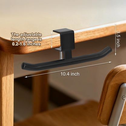 Desk Hook for Bag, Adjustable Backpack Hanger for Desk Under Desk Backpack Holder Bags Hanger for Table, Classroom, Office