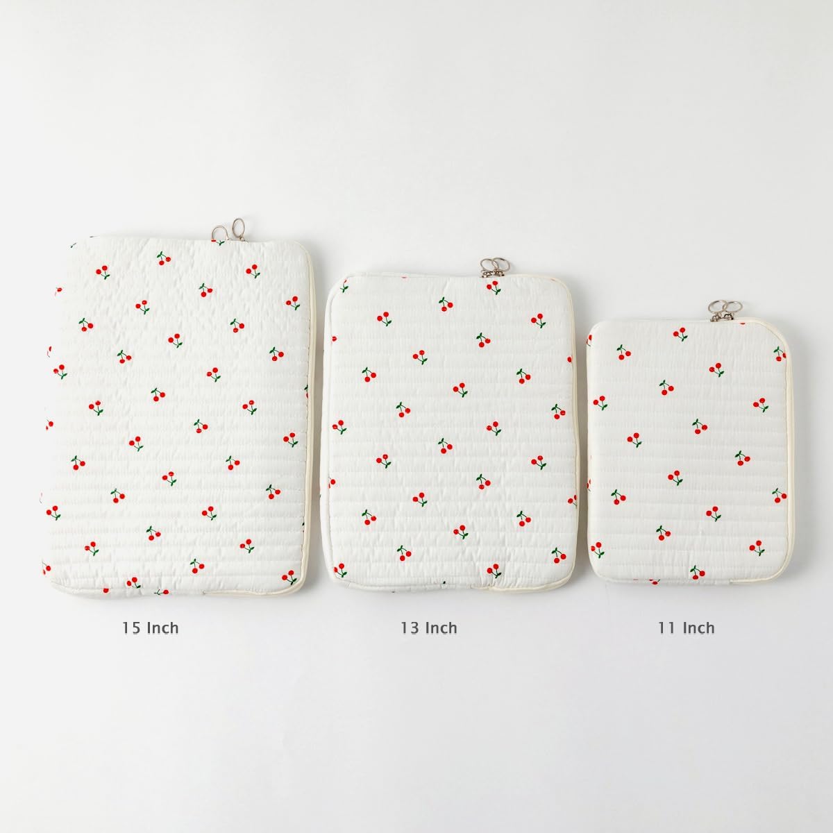Puffy Laptop Sleeve 13 Inch Cute Quilted Laptop Protective Case Padded Floral Computer Sleeve for MacBook (A-Blue, 13 Inch)