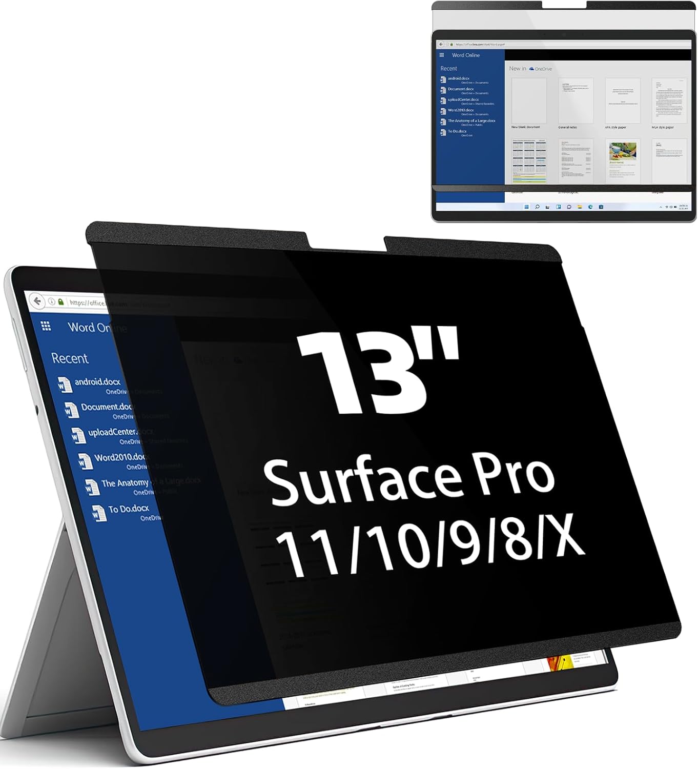 Mamol Magnetic Laptop Privacy Screen 14 inch ,16:10 Aspect Removable Anti Glare Protector Blue Light Privacy Screen Filter,Filter Shield Compatible with HP/Dell/Acer/Asus/Samsung/Lenovo/Thinkpad Envy