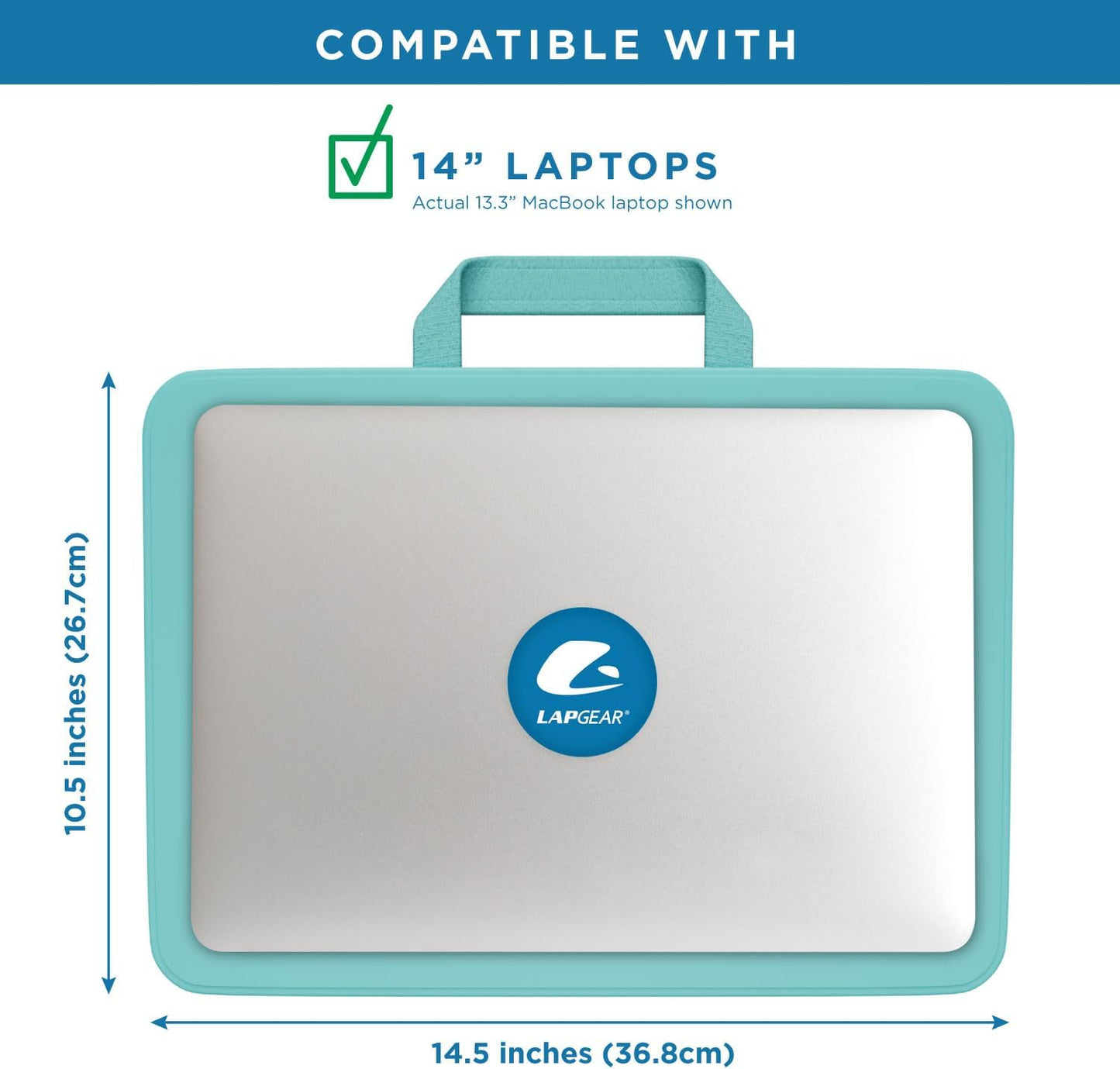 LAPGEAR Compact Lap Desk – Fits Up to 14″ Laptops – Charcoal – Style No. 43105