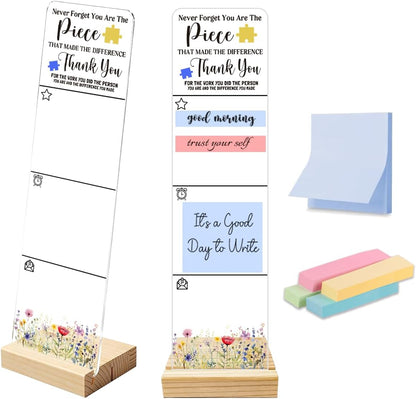 Sticky Note Holder Acrylic Monitor Memo Board Desk Organizers and Accessories Desk Decor Post It Note Holder with 200Pcs Sticky Notes Funny Sarcastic Office Positive Desk Sign