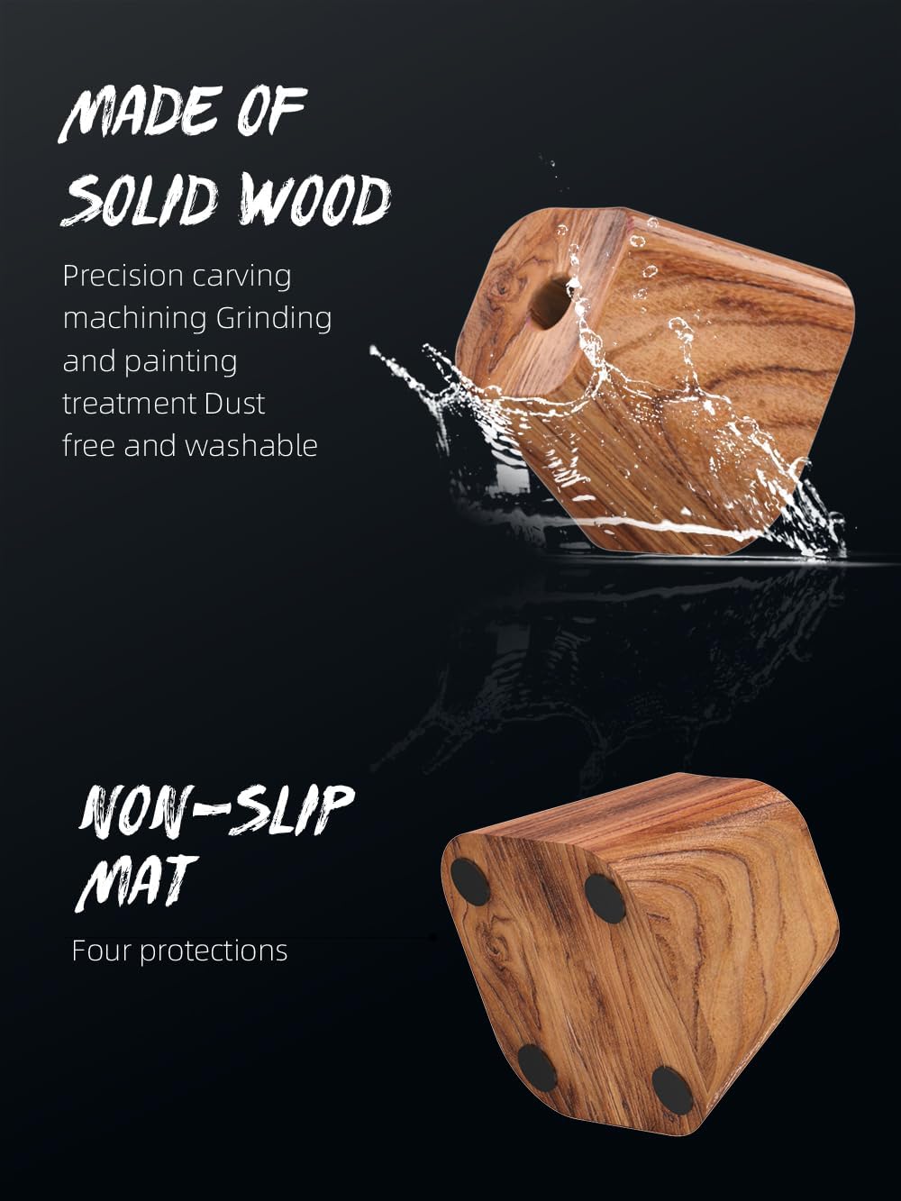 Solid wood vertical Pencil 1 2 Holder bracket Compatible with Stylus container. Ballpoint bracket stand Pen rest.Universal pen Racks Protect case and Stylus box-FBZ-M