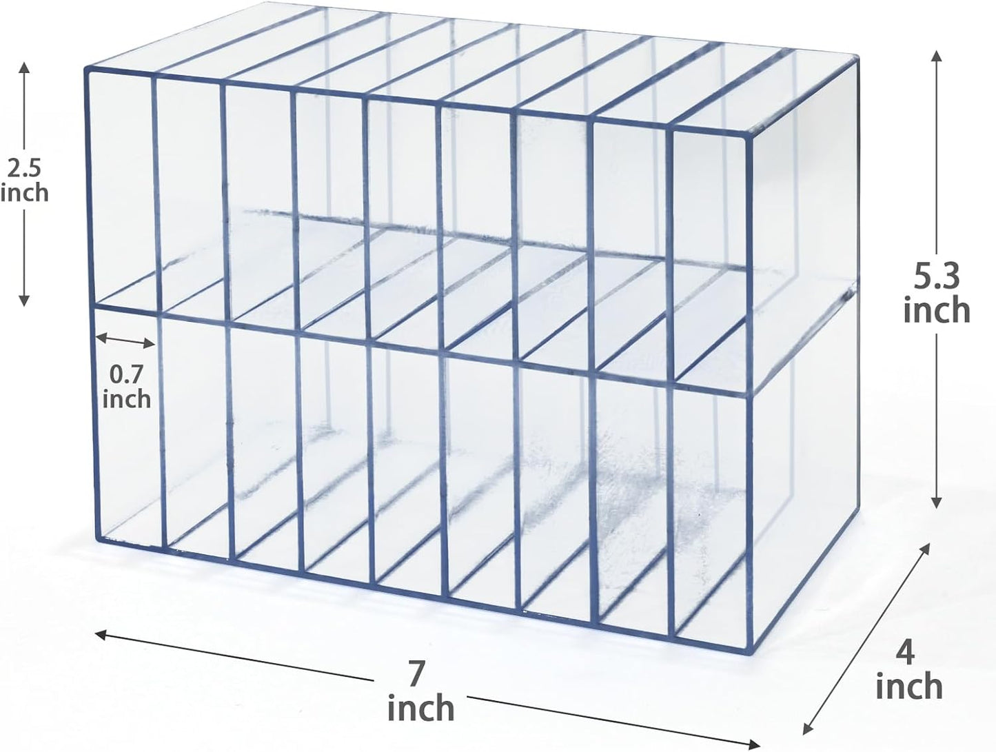 Vowcarol Clear Acrylic Marker Organizer, Marker Holder 18 Slot for 72 Markers- 1 Pack