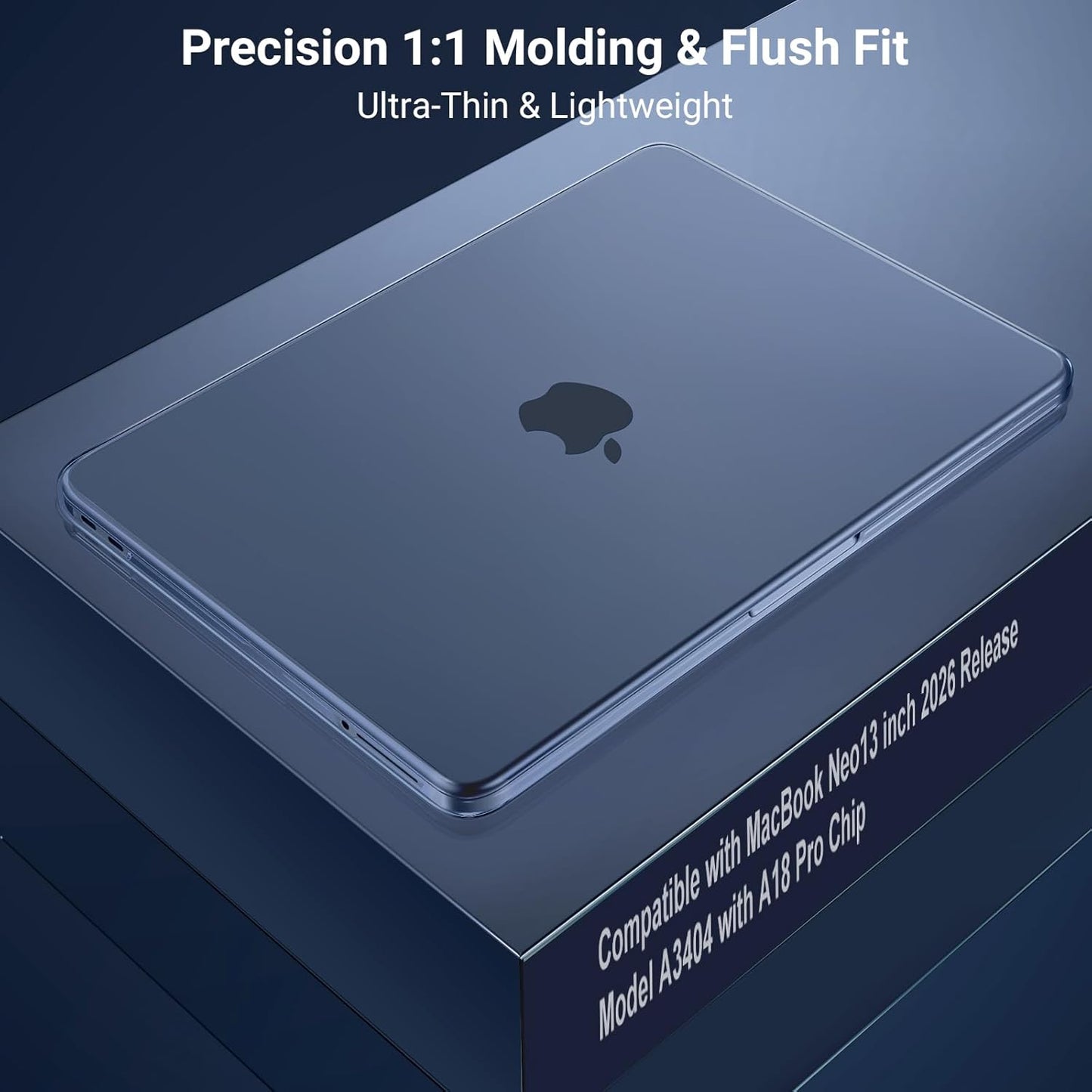 MOSISO Compatible with MacBook Neo Case 13 inch 2026 Release Model A3404 with A18 Pro Chip, 4 in 1 Kit Precision Fit Crack & Scratch Resistant Protective Hard Shell Case Cover, Crystal Clear