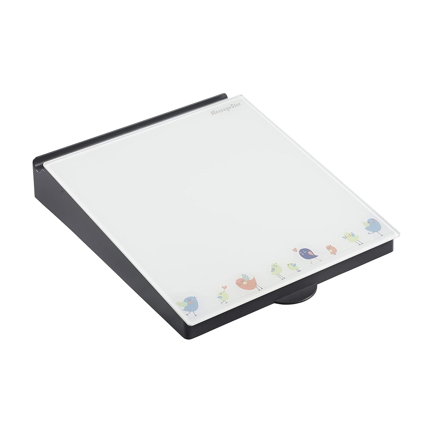 ECR4Kids MessageStor Dry-Erase Glass Board Memo Station, Desk Organizer, Assorted