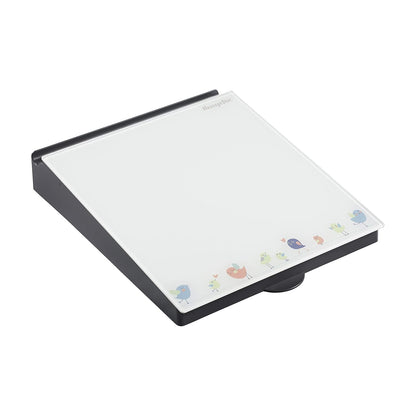 ECR4Kids MessageStor Dry-Erase Glass Board Memo Station, Desk Organizer, Assorted