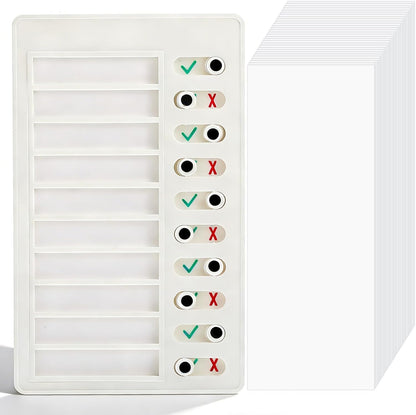 Dry Erase Chore Chart, Standable Whiteboard Checklist Board, ADHD Tools for Kids to Do List Checklist Task Board, Reusable My Chores Checklists Task Boards for Refrigerator, Wall, Desk with 30 Sliders