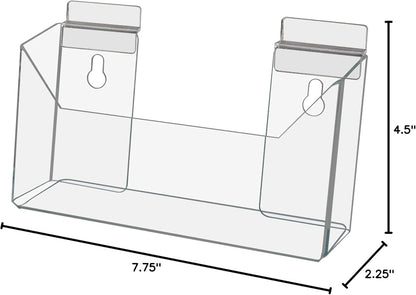 Marketing Holders 6 Pack Suction Cup Brochure Holder Holds 6 Inch Wide Literature Window or Glass Wall Mount Display Indoor Graphic Images Amenity Flyers or Reference Sheet Racks