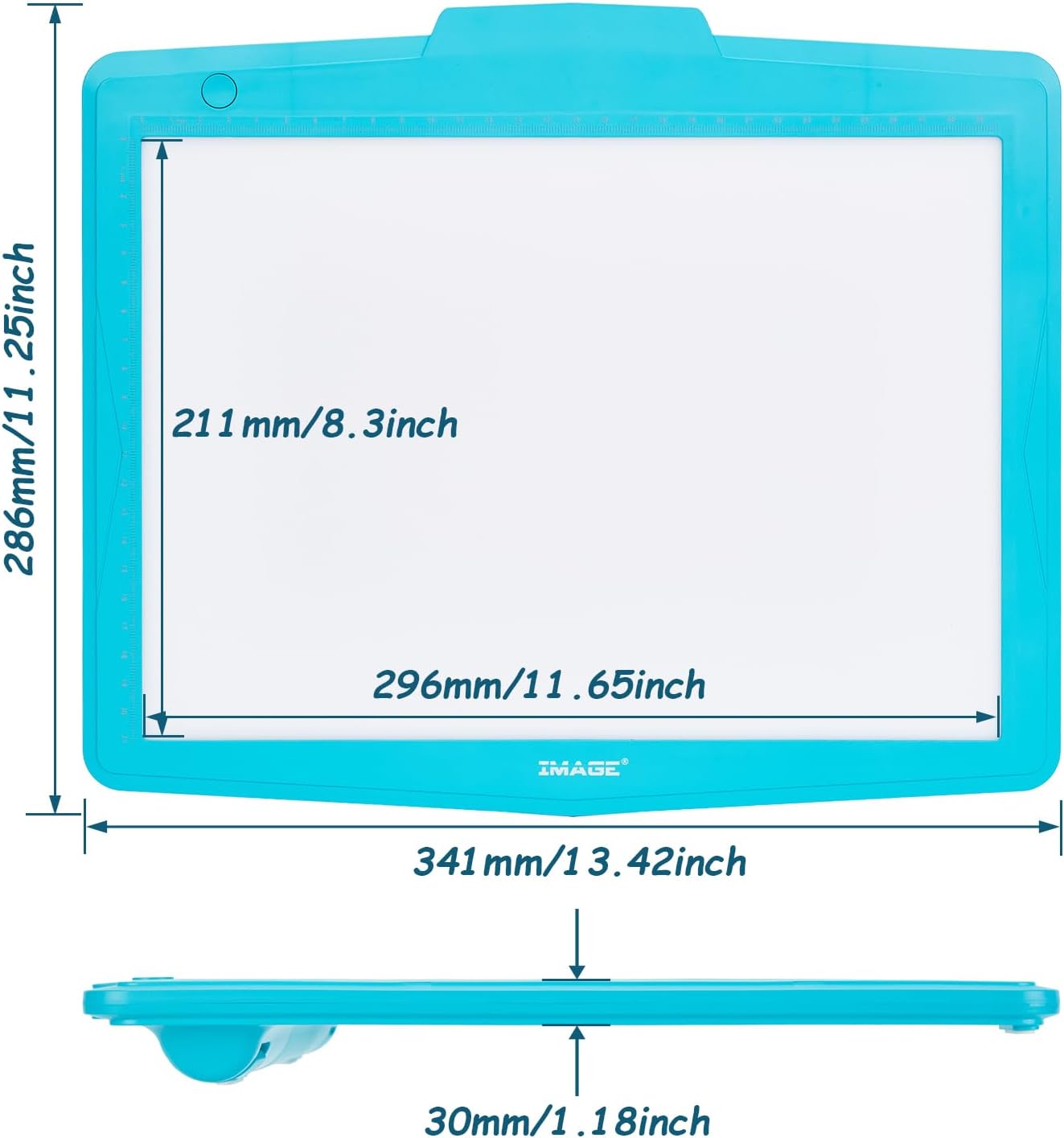 IMAGE A4 LED Tracing Pad for Kids, Rechargeable Light Up Drawing Tablet Board Children Portable Art Christmas Gift for Boys Girls Ages 6+(with 10 Traceable Sheets), Durable & Fun Creative Toy(Blue)