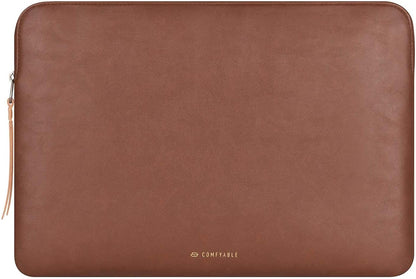 Comfyable Slim Protective Laptop Sleeve Compatible with 13/14 Inch MacBook Air & MacBook Pro M5/M4/M3/M2 Pro/Max 2026, Mac Travel Case, Laptop Pouch, Slim PU Leather Cover, Brown
