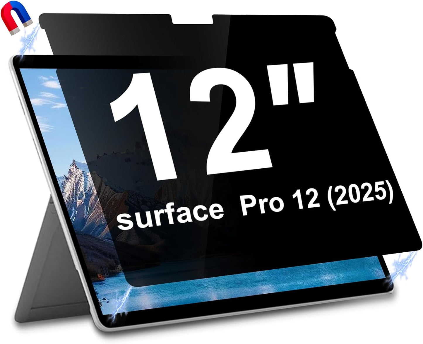 13.8 Inch Magnetic Privacy Screen for Microsoft Surface Laptop 7, Removable Anti Glare Screen Protector, Blue Light Computer Filter, Anti Spy Easy Install