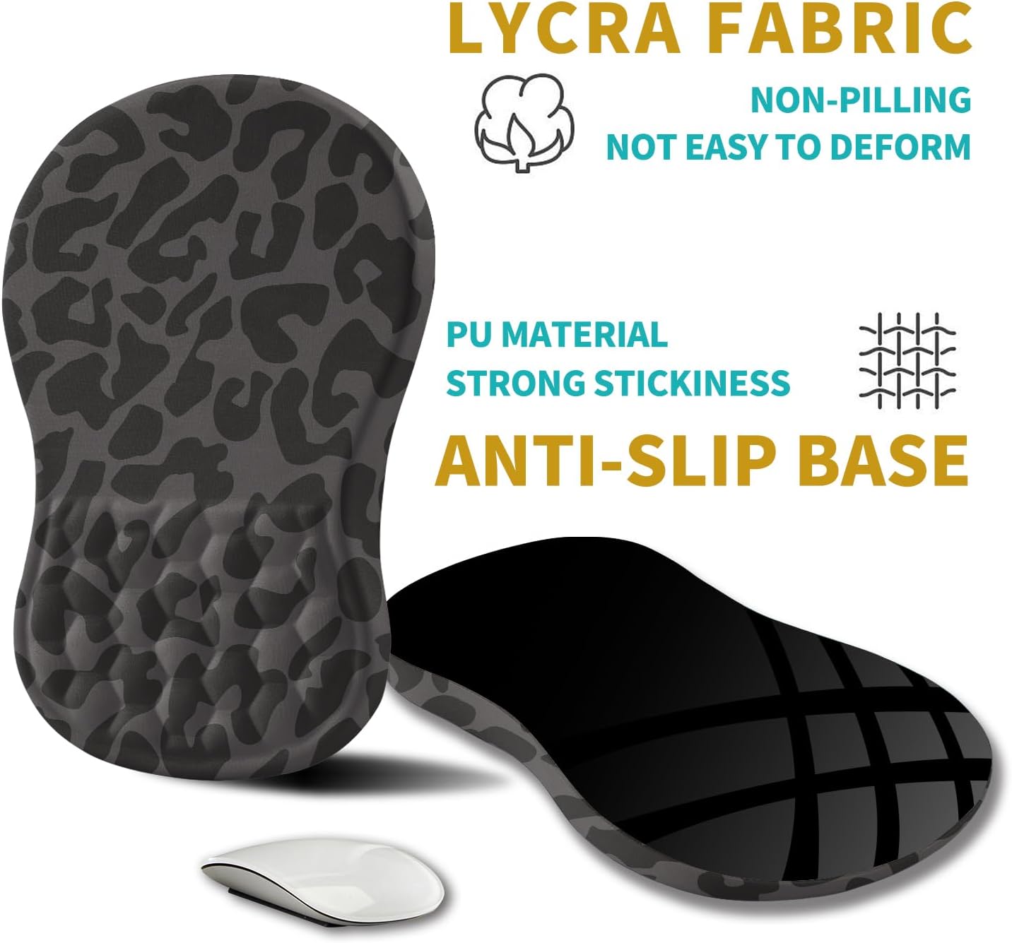 Hokafenle Ergonomic Mouse Pad Wrist Support, Wrist Rest Mousepad for Carpal Tunnel Pain Relief with Integrated Memory Foam Slope Massage Bulge (11.8x7.9 inch,Topographic Contour)