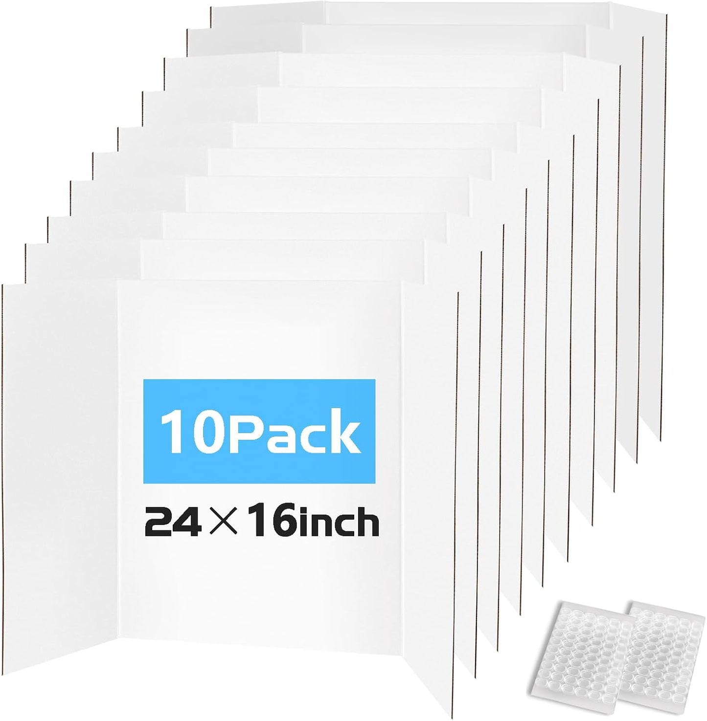 Trifold Poster Board 26"x17", 5 Pack Small Presentation Board for Science Fair Projects, Foldable Display Board for School Projects, Office Presentations and Classroom