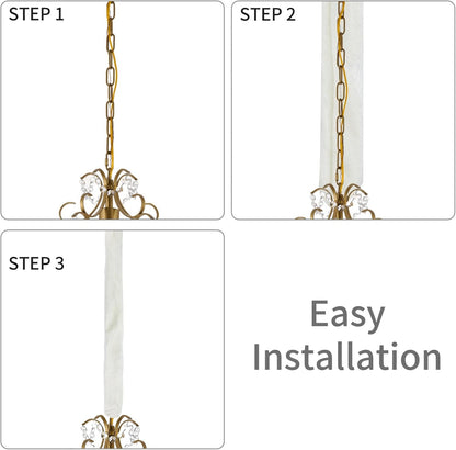 NICENEEDED 2 Pack Chandelier Fabric Cord Cover, White Chandelier Chain Cover Chain Cable Sleeve, Velvet Cloth Fabric Chain Sleeve Cord Hider Cable Management 47.2 inches