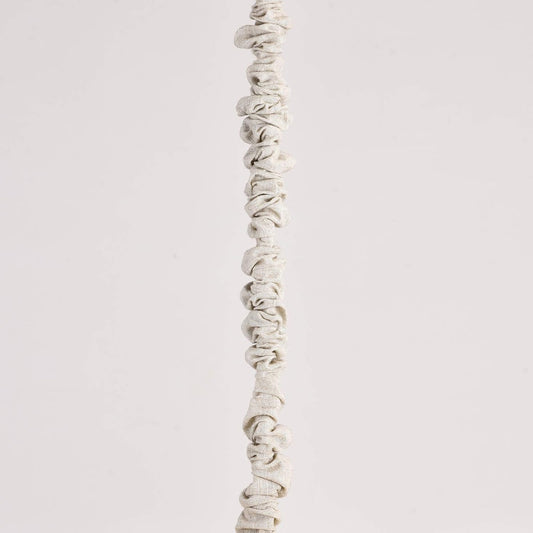 Fabric Cord Cover for Electric Wire and Lamp Chain,6 Feet Length Linen Material Bleached Linen Color