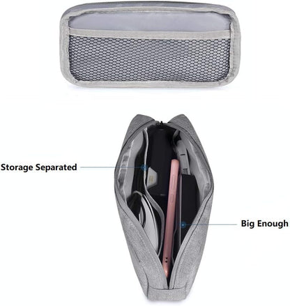 Universal Electronics/Accessories Soft Carrying Case Bag, Durable & Light-weight,Suitable for Out-going, Business, Travel and Cosmetics Kit (Small-Black)