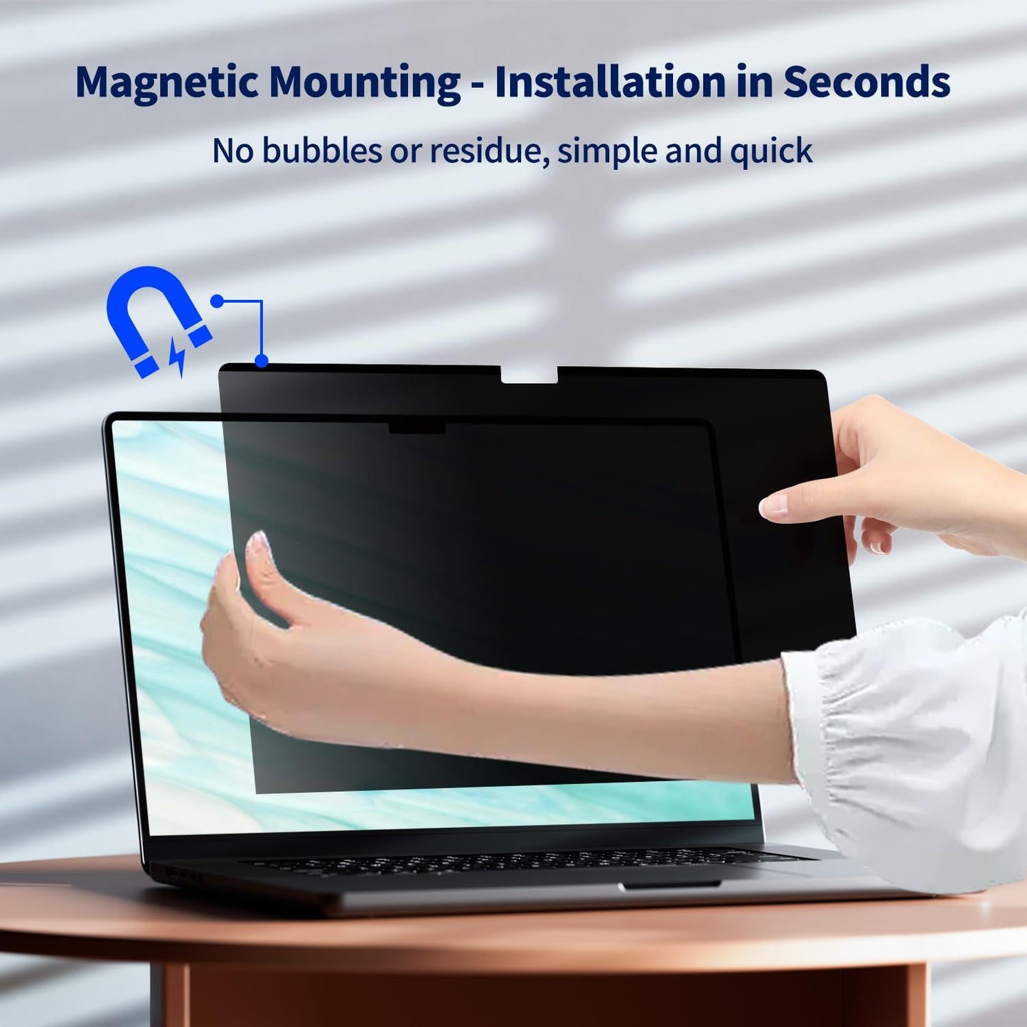 Magnetic Privacy Screen for 2026 MacBook Neo 13-Inch, Removable Matte Laptop Privacy Screen Shield Anti Glare Blue Light Filter - Anti-Spy for Mac Neo A18 Pro Chip