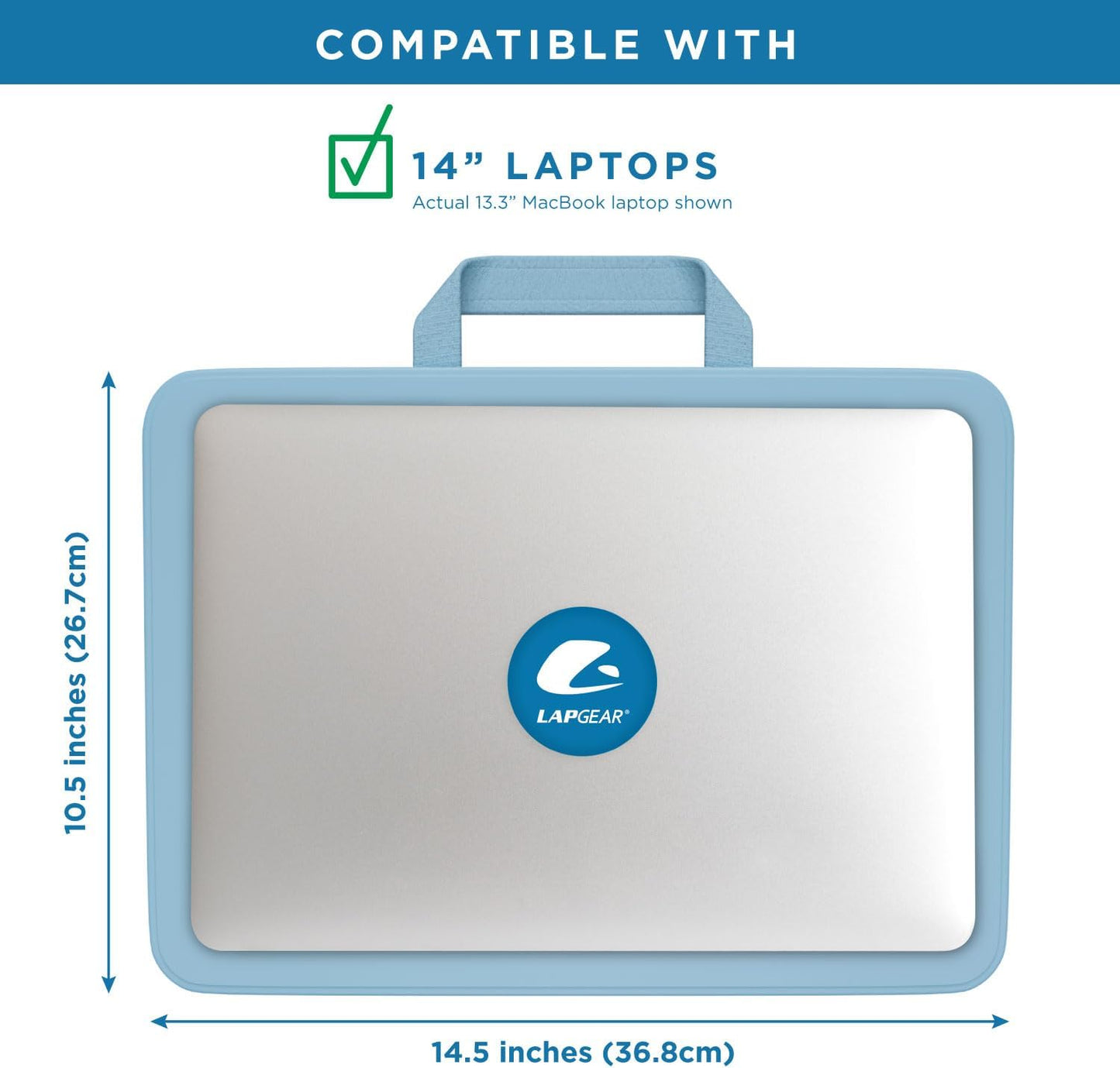 LAPGEAR Compact Lap Desk – Fits Up to 14″ Laptops – Charcoal – Style No. 43105