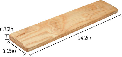 Wooden Keyboard Wrist Rest, Keyboard Wooden Palm Rest，Keyboard Wrist Rest Pad, Solid Wood Mouse Pad Wrist Guard, Ash Wood Wrist Rest, Wrist Pad for Keyboard, (Fraxinus Excelsior,11.8in)