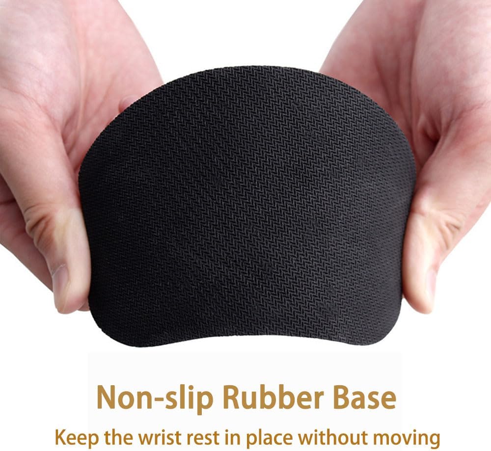MXCOIRTP Wrist Rest for Mouse, Ergonomic Memory Foam Wrist Cushion Support Pad, Mouse Wrist Pad with Non-Slip Base for Typing Pain Relief, Office, Home, Gaming, Computer, Black