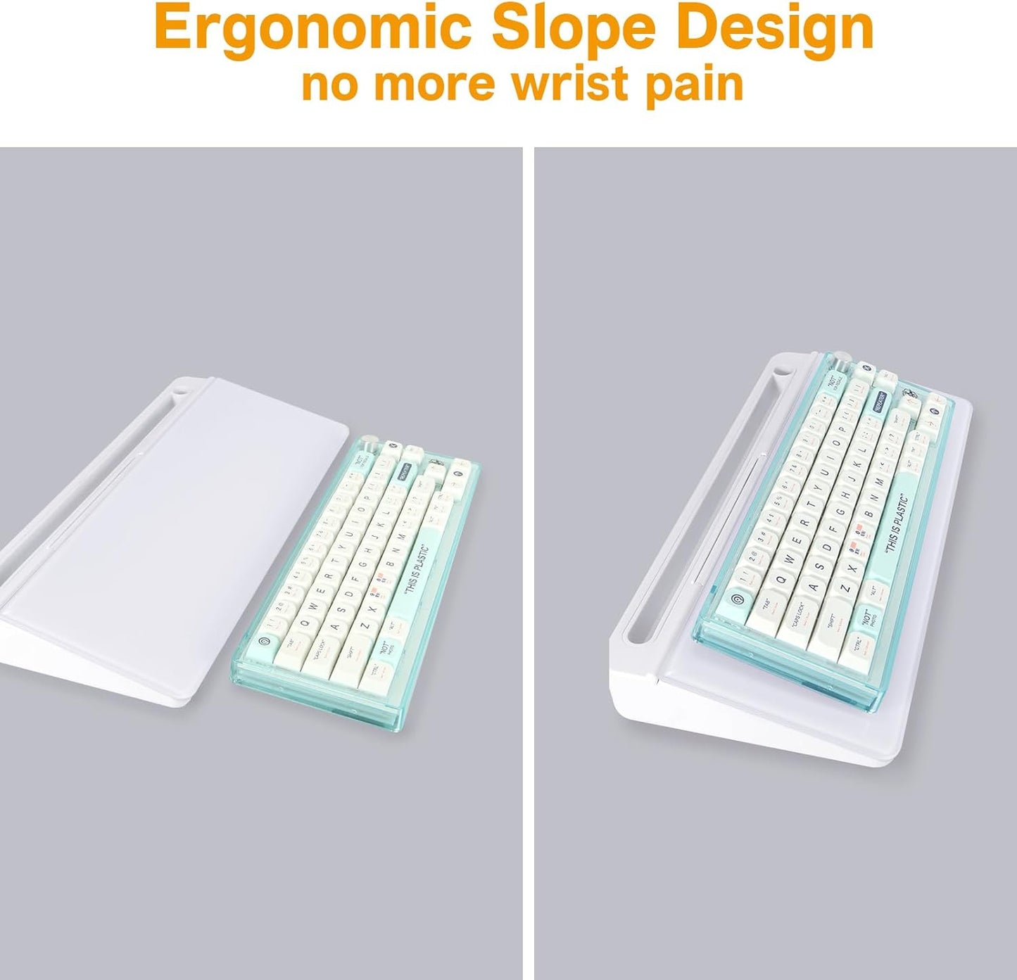 Small Glass Desktop Whiteboard Dry Erase Board, Desk Board Buddy Computer Keyboard Stand to-do List Memo Notepad White Organizers with 2 Markers, 1 Eraser for Office, Home, School Supplies